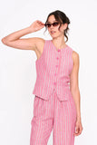 Pink Stripe Vest