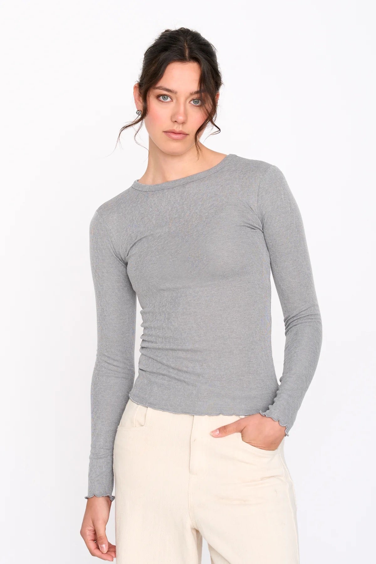 Grey Long Sleeve Tee