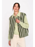 Green Stripe Knit Vest