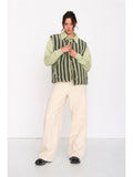 Green Stripe Knit Vest