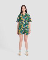 Parrot Paradise Printed Oversized Shirt
