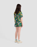 Parrot Paradise Printed Oversized Shirt