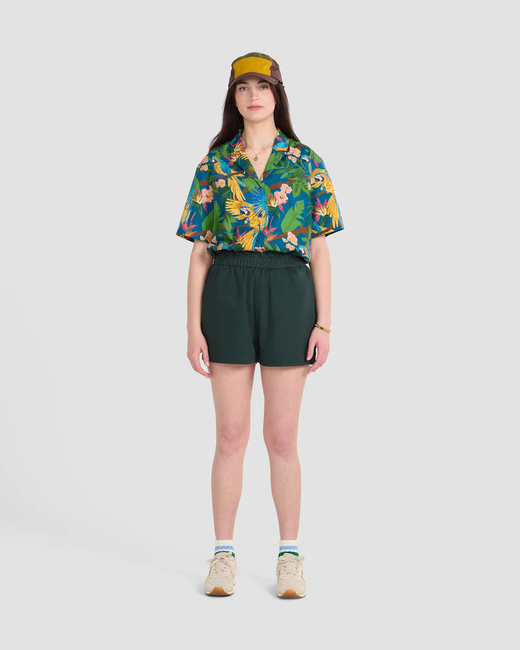 Parrot Paradise Printed Oversized Shirt