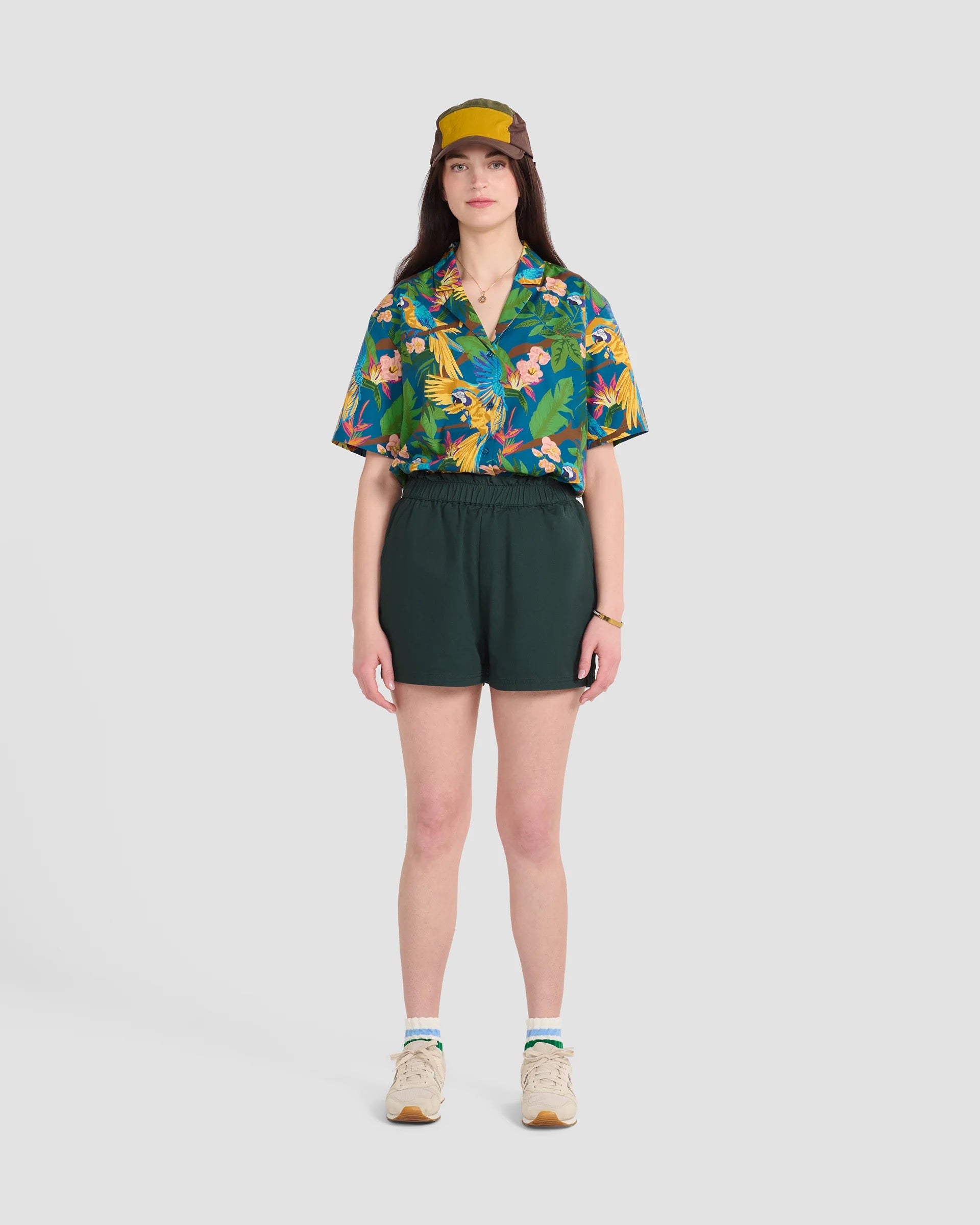 Parrot Paradise Printed Oversized Shirt