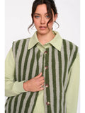 Green Stripe Knit Vest