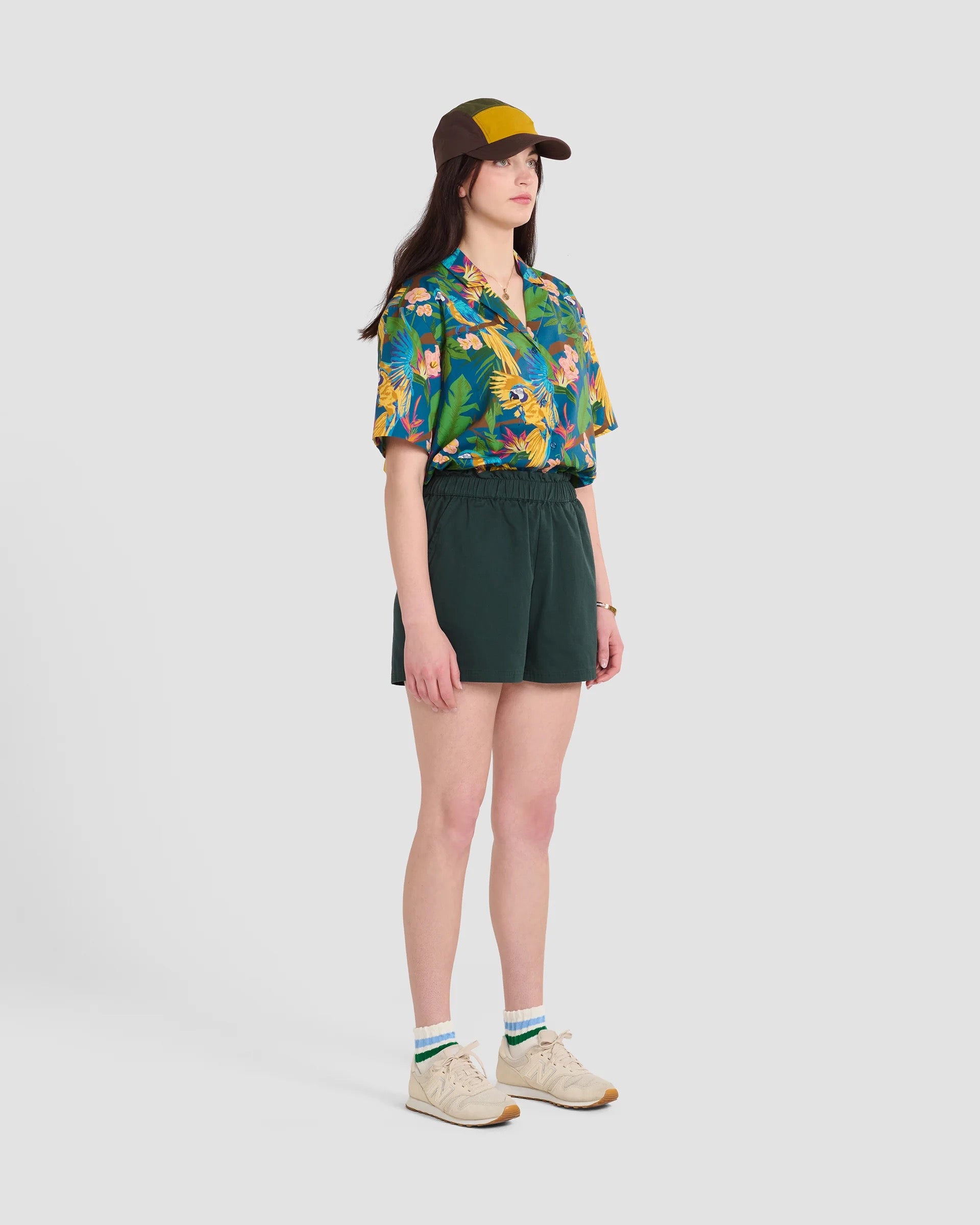 Parrot Paradise Printed Oversized Shirt