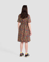 Passion Fruit Terracotta Printed Pocket Shirt Dress