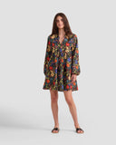 Floral Gallery Boho Puff Sleeve Dress