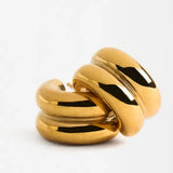 Puffy Double Hoop Earring