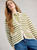 Belle Stripe Cardigan - Ivory Multi