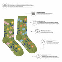Flower Vine Mismatched Socks