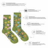 Flower Vine Mismatched Socks