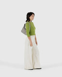 Mini Nylon Shoulder Bag - Black & White Gingham