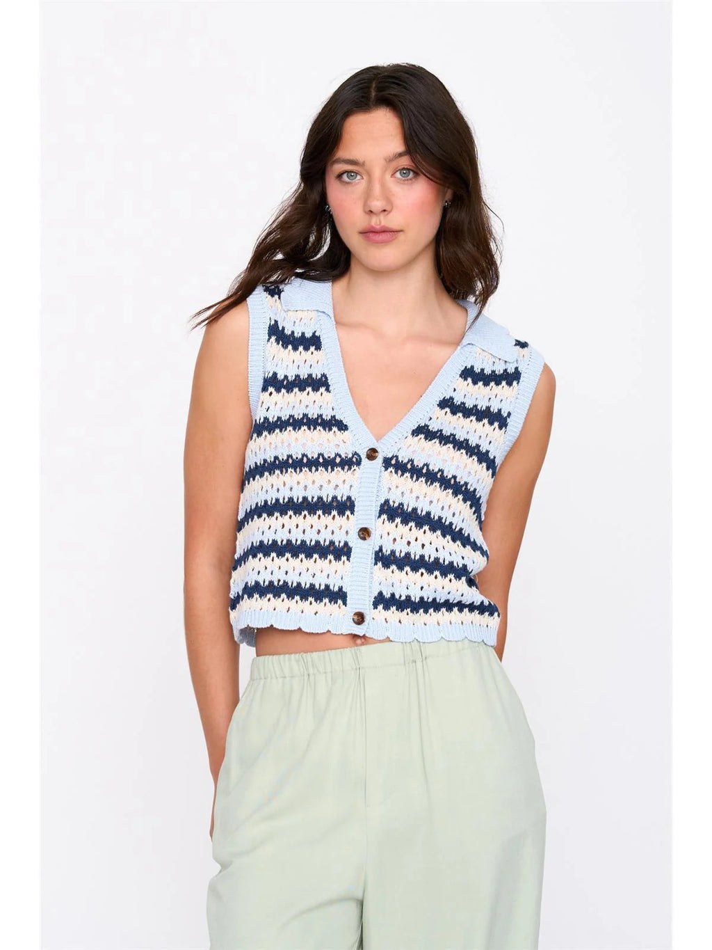 Blue Stripe Vest