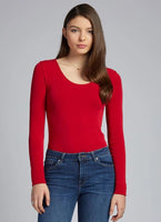 Bamboo Long Sleeve Scoop Neck Top