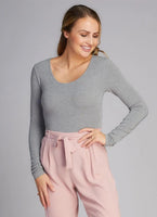 Bamboo Long Sleeve Scoop Neck Top