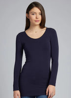 Bamboo Long Sleeve Scoop Neck Top