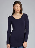 Bamboo Long Sleeve Scoop Neck Top
