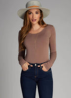 Bamboo Long Sleeve Scoop Neck Top