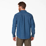 Flex Denim Long Sleeve  Shirt - Medium Wash