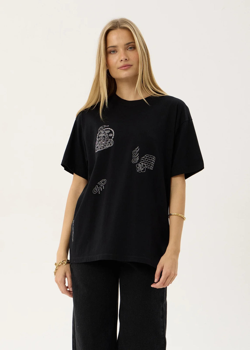 Unbound Recycled Oversized Tee - Black