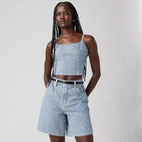 Jadine Denim Cami Tank - Mischa Stripe