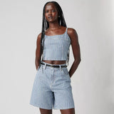 Jadine Denim Cami Tank - Mischa Stripe