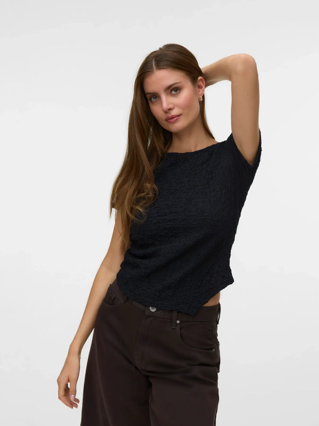 Alissia Asymmetrical O-Neck Top