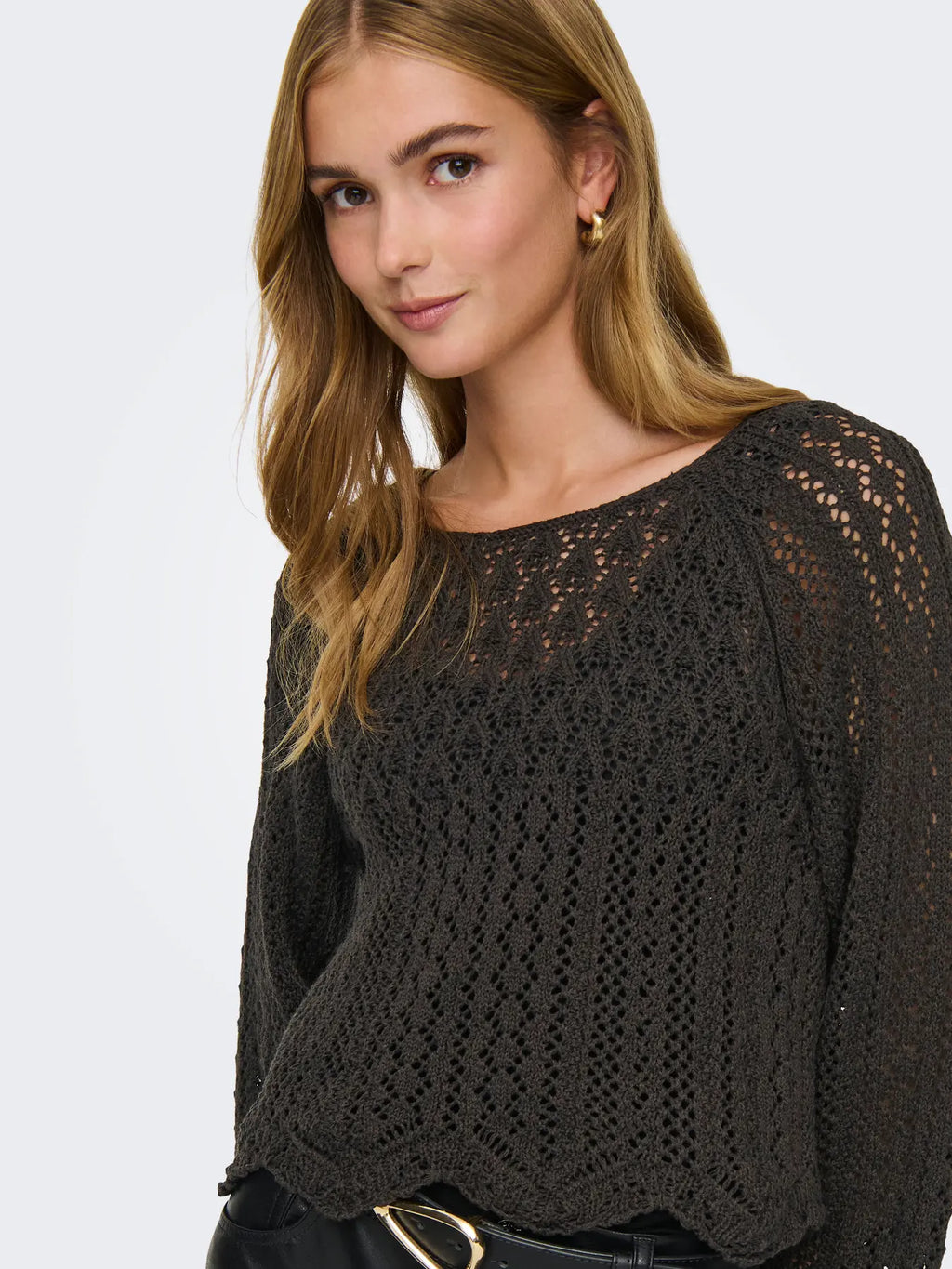 Nola 3/4 Pullover Knit Sweater - Mole