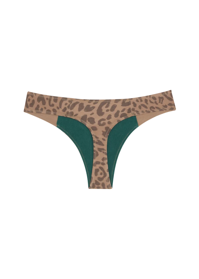 Mineral Low Profile Thong - Leopard Tan