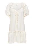 Goa Linen Short Dress - Cloud Dancer