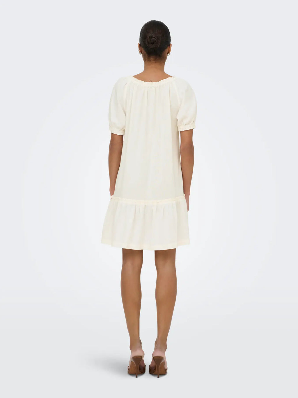 Goa Linen Short Dress - Cloud Dancer