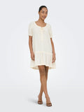 Goa Linen Short Dress - Cloud Dancer