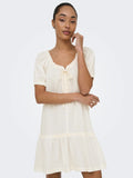 Goa Linen Short Dress - Cloud Dancer