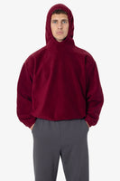 Polar Fleece Pullover Hoodie - Bordeaux