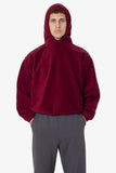 Polar Fleece Pullover Hoodie - Bordeaux