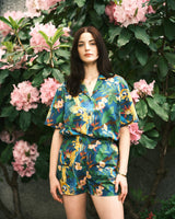 Parrot Paradise Printed Oversized Shirt