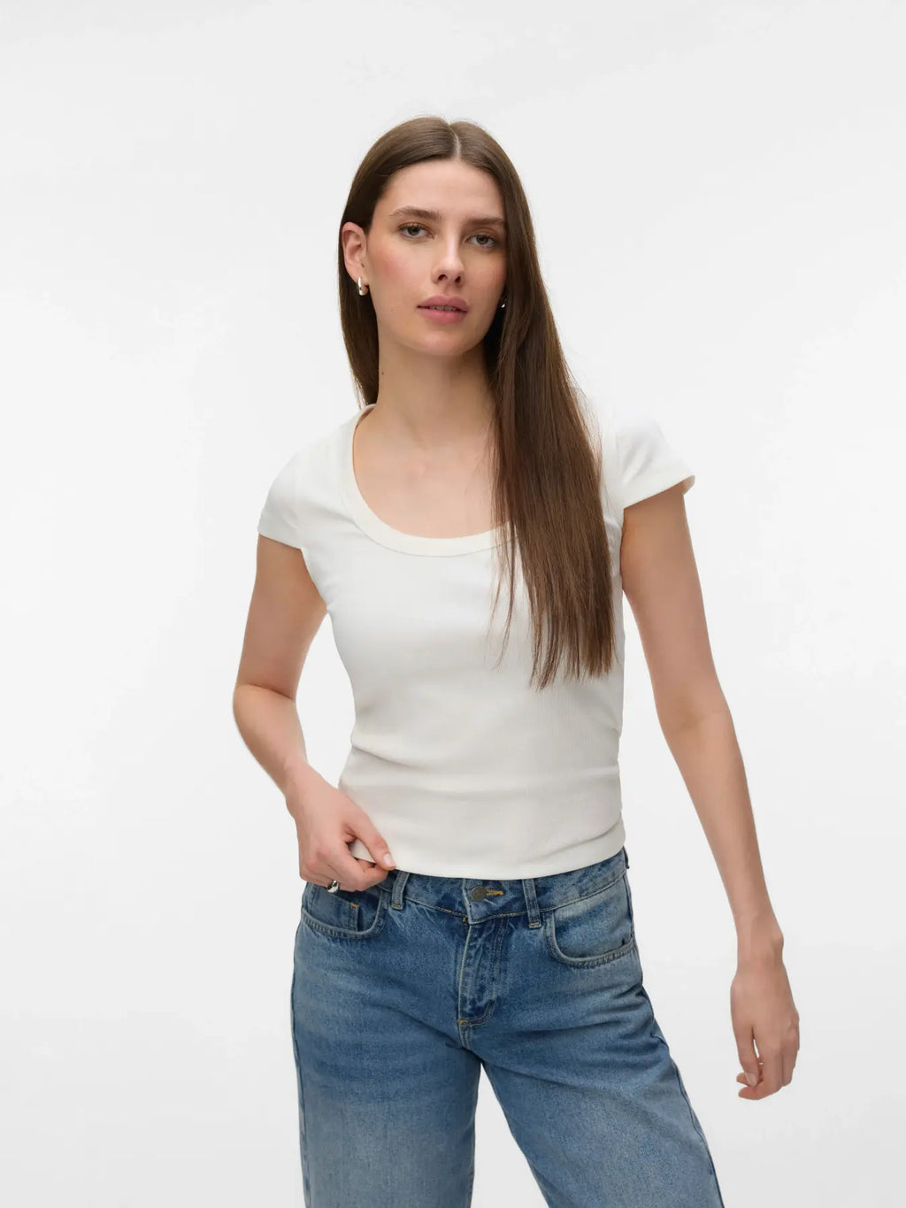 Chloe U-Neck Short Sleeve Top