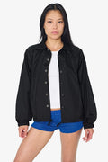 Nylon Raglan Coaches Jacket - Black