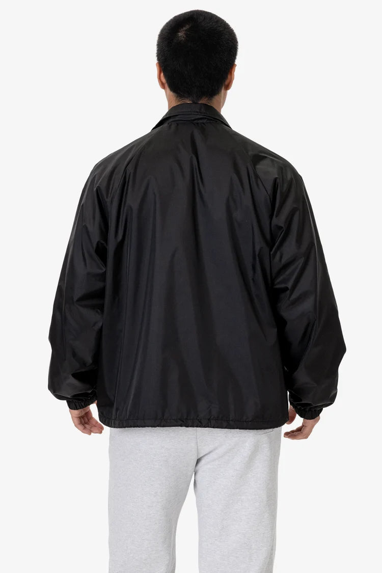 Nylon Raglan Coaches Jacket - Black
