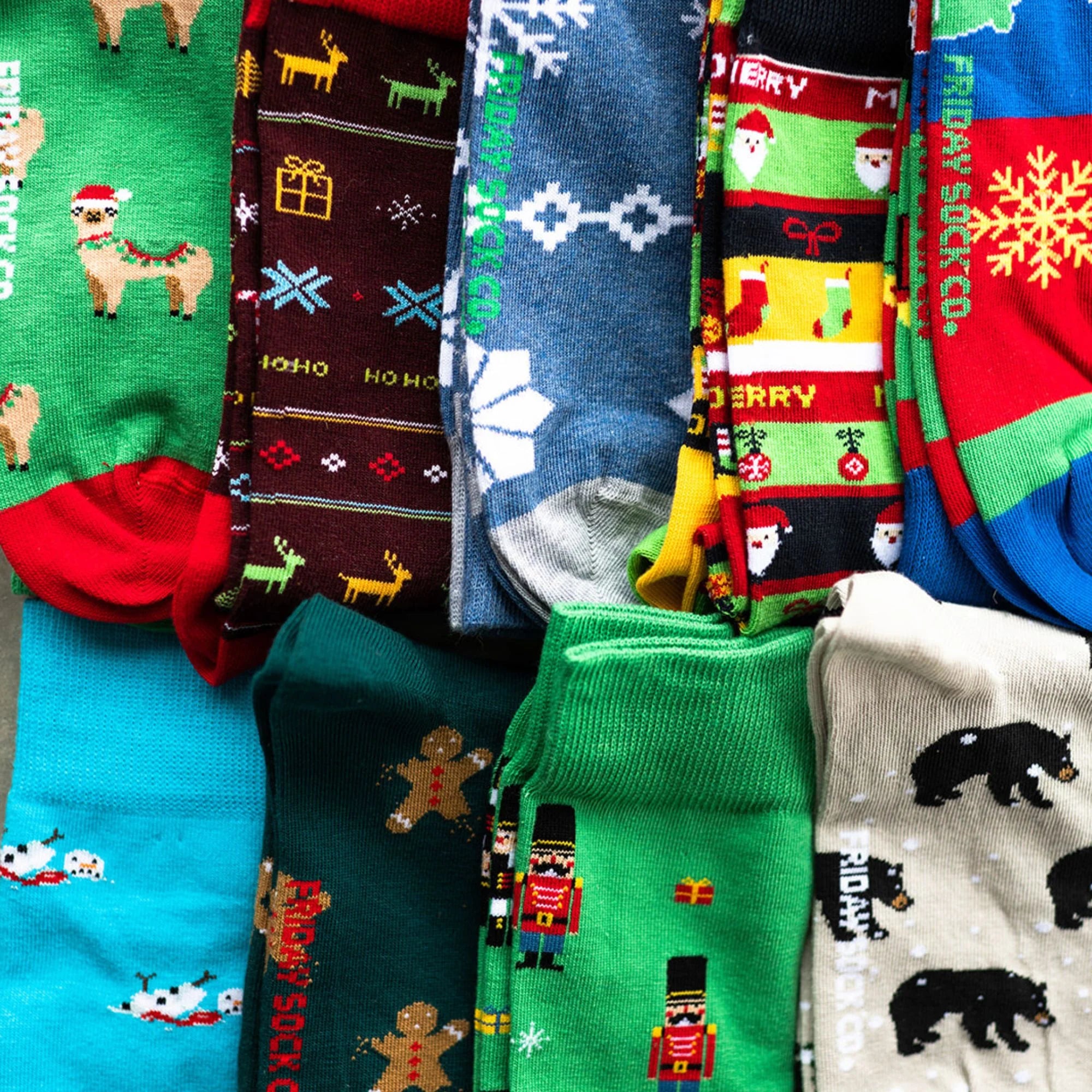 Ugly Christmas Sleigh Ride Mismatched Socks