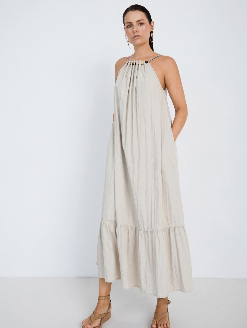 Flowing Dress with Beading