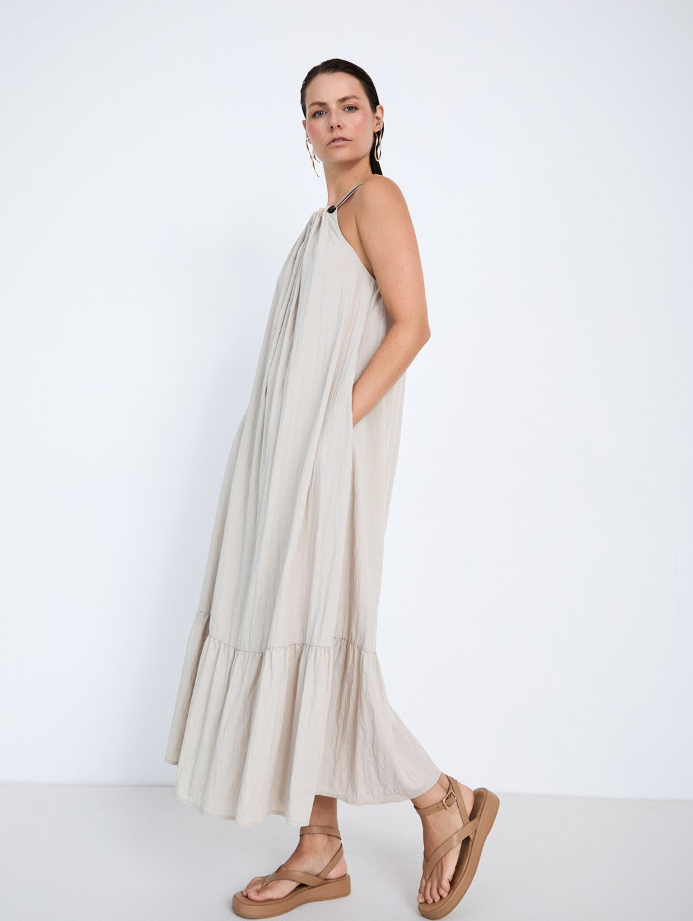 Flowing Dress with Beading