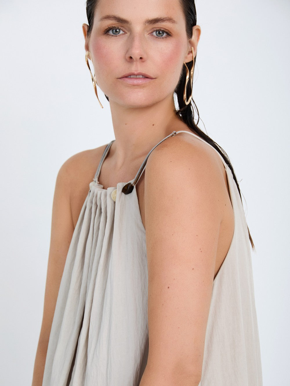 Flowing Dress with Beading