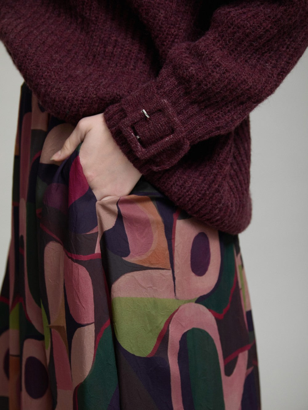 V-Neck Sweater with Buckle - Windsor