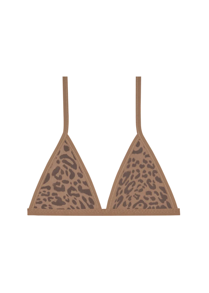 Mineral String Bra - Leopard Tan