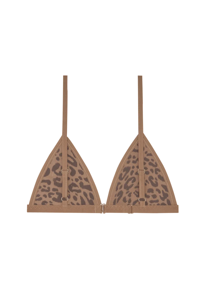 Mineral String Bra - Leopard Tan