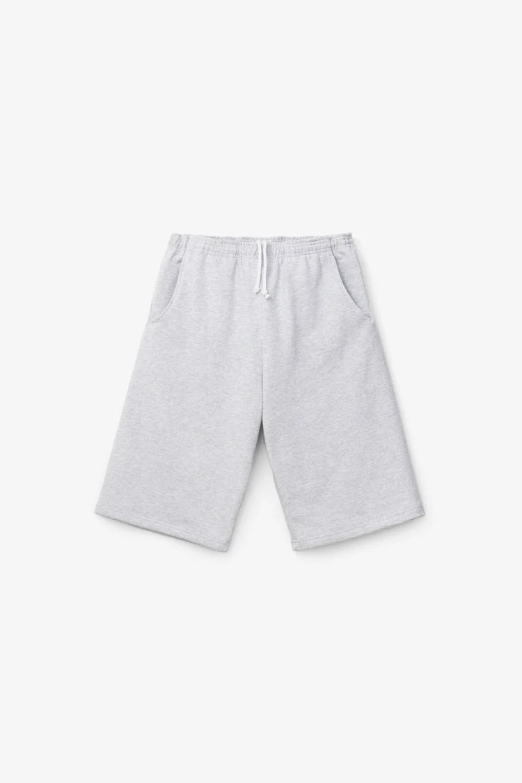 Heavy Fleece Extra Wide Sweat Shorts - Ash