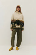 Printed Sherpa Jacket - Elk Wildlife