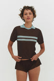 Araci Knit Polo Top - Cocoa Cream